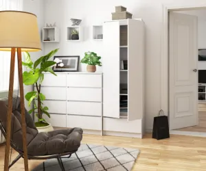 Ak furniture Skriňa Rexa 60 cm biela