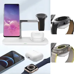 Tech-Protect A45 MagSafe bezdrôtová nabíjačka na mobil / Apple Watch / AirPods 15W, biela