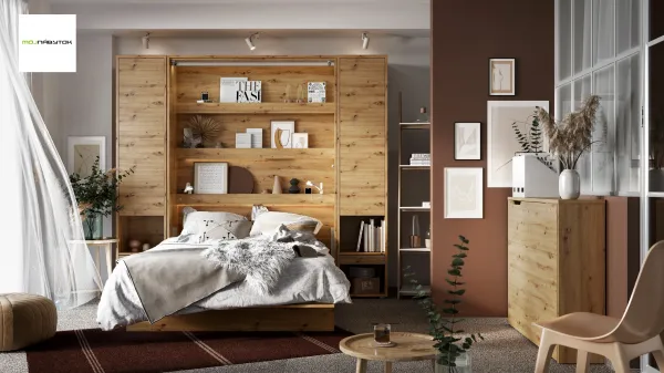 Dig-net nábytok Sklápacia posteľ Lenart BED CONCEPT BC-04 dub artisan | 140 x 200 cm