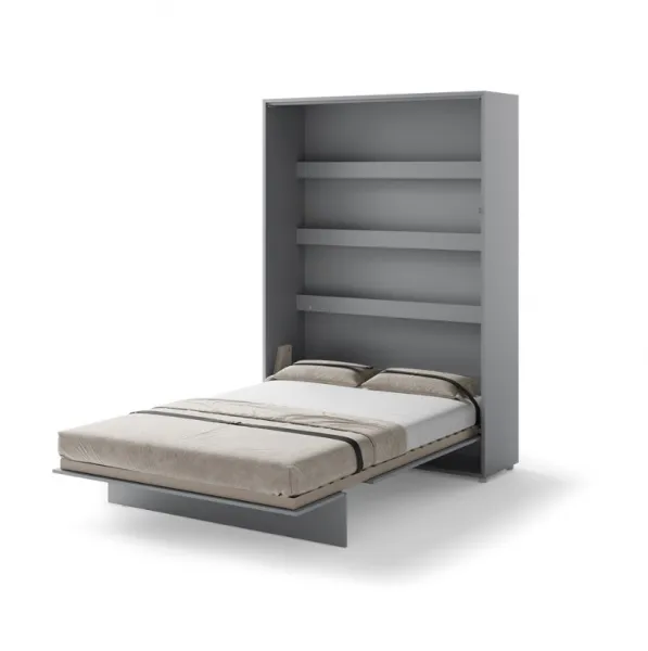 Dig-net nábytok Sklápacia posteľ Lenart BED CONCEPT BC-01 sivá | 140 x 200 cm