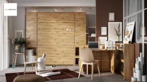 Dig-net nábytok Sklápacia posteľ Lenart BED CONCEPT BC-01 dub artisan | 140 x 200 cm