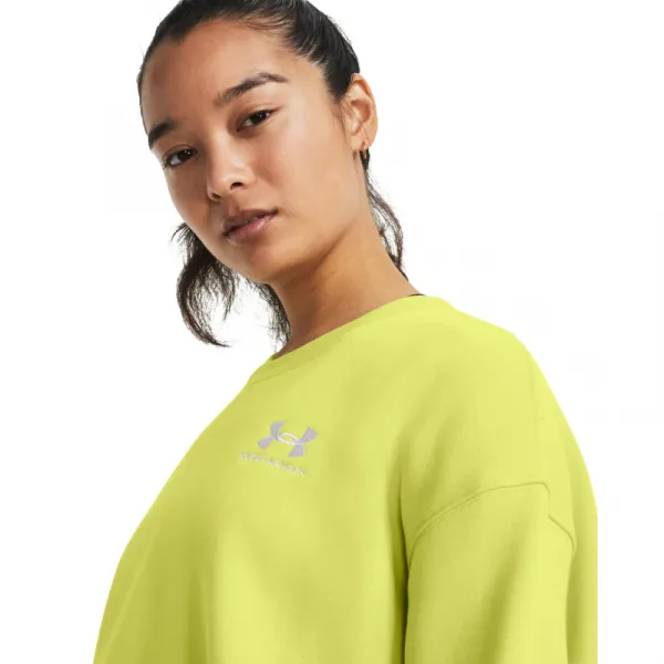 Dámska zateplená mikina UNDER ARMOUR Essential Fleece OS Crew-YLW