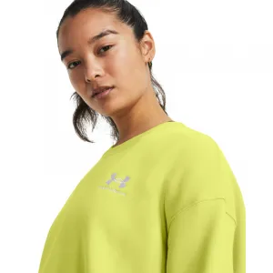 Dámska zateplená mikina UNDER ARMOUR Essential Fleece OS Crew-YLW