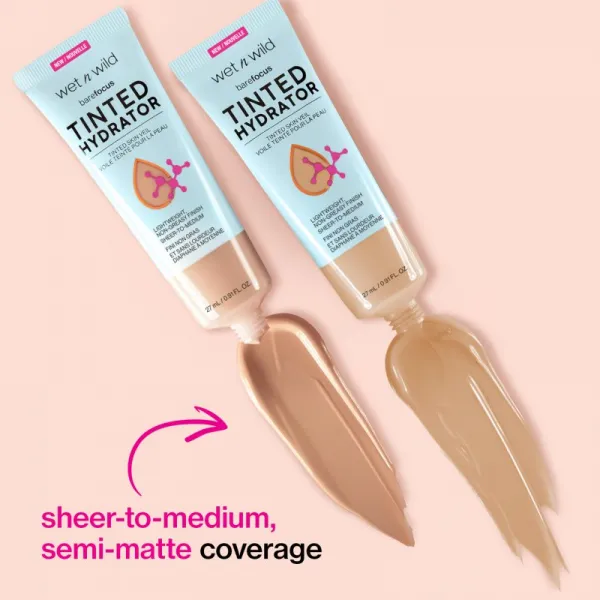 Wet n Wild BareFocus Tinted Hydrator tónovaný fluid pre zjednotenie pleti odtieň Medium Tan 27 ml