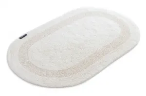 Kúpeľňový koberček Javo Cotton naturálny ovál