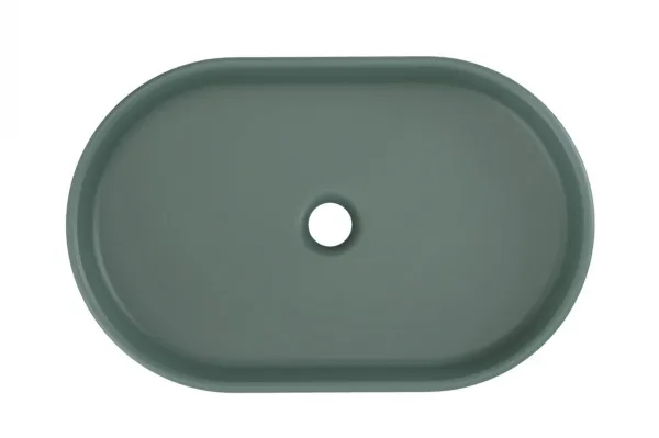 ArtCom Keramické umývadlo RIVER 2 E-6594 | zelený mat 55 x 35 cm