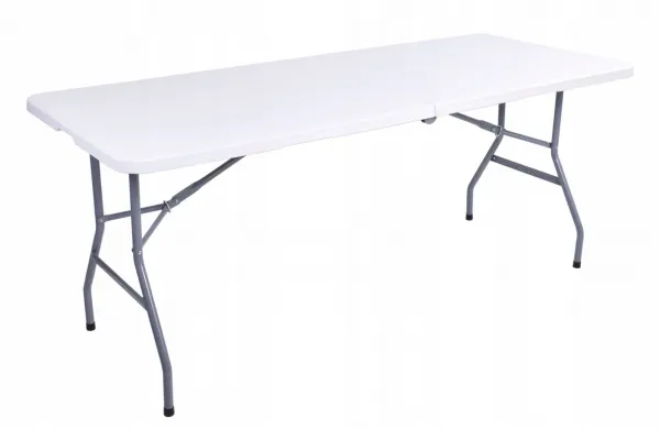 Rozkladací set FETA biely 180 cm + 6 stoličiek BASICO