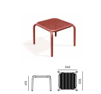 Prosperplast Záhradný odkladací stolík BRENES II. 54,5x53,5x41,5 cm biely