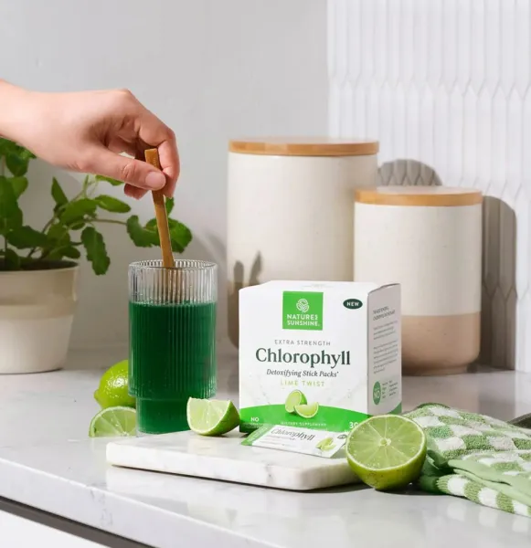 Nature's Sunshine Chlorofyl stick packs - Lime twist 30 sáčkov