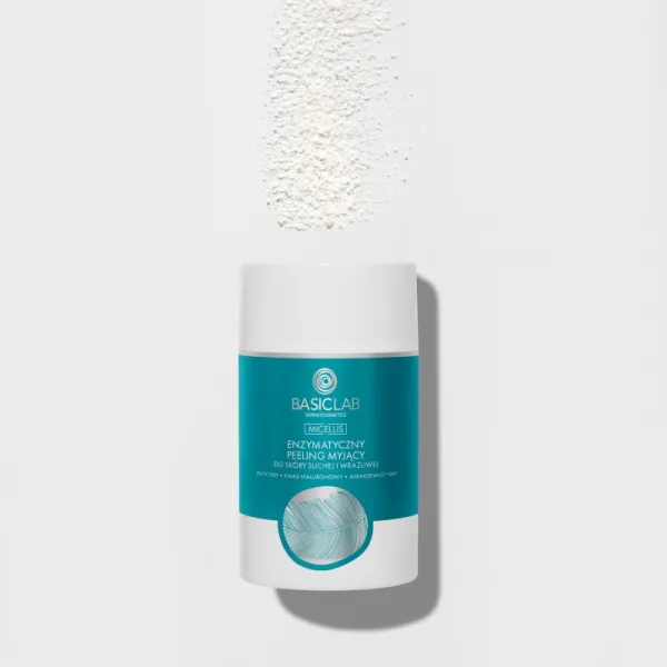 BasicLab Dermocosmetics Micellis jemný enzymatický peeling pre suchú až citlivú pleť 35 g