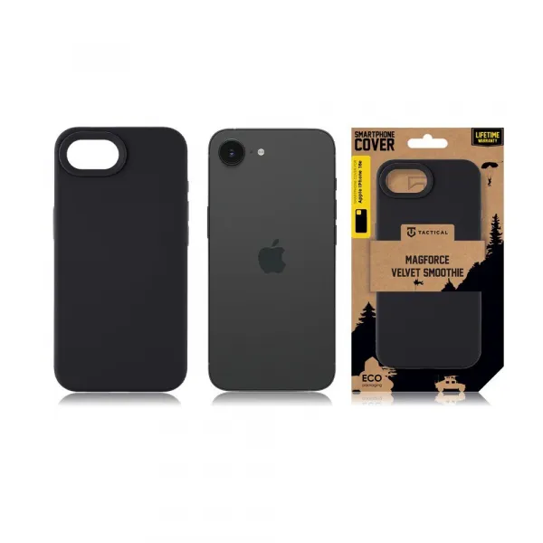 Tactical MagForce Velvet Smoothie Kryt pre iPhone 16e, Čierny
