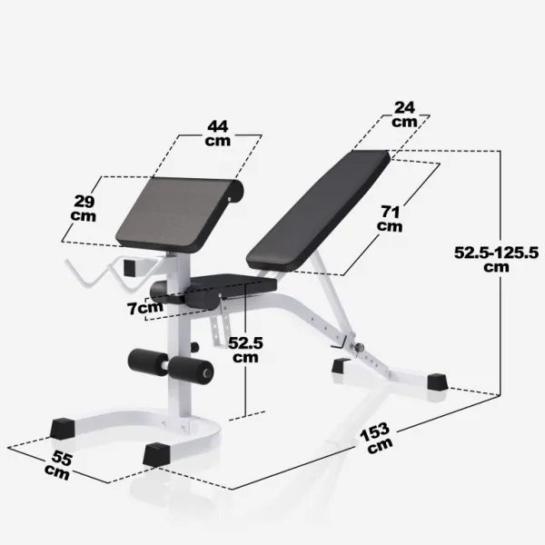 Gorilla Sports Sada tréningovej lavice + závažia, 75 kg