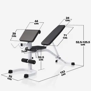 Gorilla Sports Sada tréningovej lavice + závažia, 75 kg