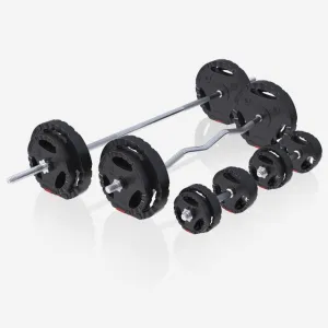 Gorilla Sports Sada tréningovej lavice + závažia, 75 kg