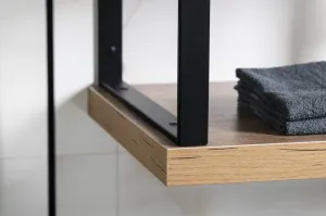 Sapho Podperná konzola 490x330x40mm, lakovaná oceľ, čierna matná (30370)