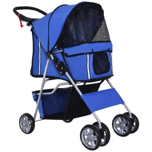 PawHut Kočárek pro psy do 10 kg a 35 cm, modrý