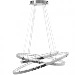 TooLight Krištálové stropné svietidlo LED na diaľkové ovládanie APP772-3CP strieborné