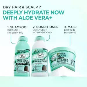 Garnier Fructis Aloe Vera Hair Food hydratačný šampón pre normálne až suché vlasy 350 ml