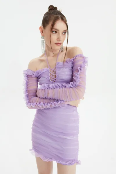 Dámske šaty Trendyol Tulle Detailed