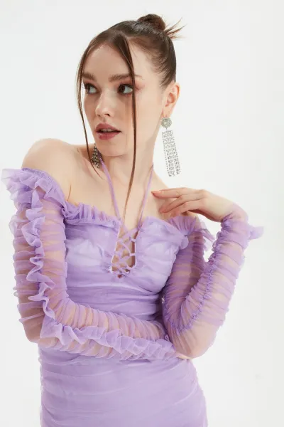 Dámske šaty Trendyol Tulle Detailed