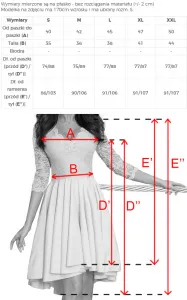 210-8 NICOLLE - dress with longer back with lace neckline - Green