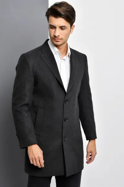 PLT8390 DEWBERRY MEN'S COAT-ANTHRACITE