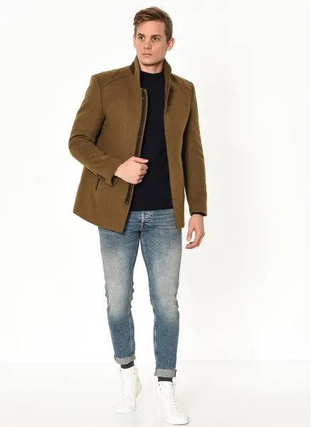 PLT8327 DEWBERRY MEN'S COAT-CAMEL