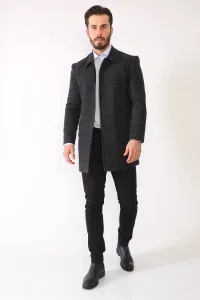 PLT8364 DEWBERRY MEN'S COAT-PLAID ANTHRACITE