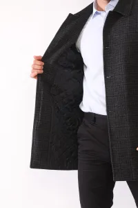 PLT8364 DEWBERRY MEN'S COAT-PLAID ANTHRACITE