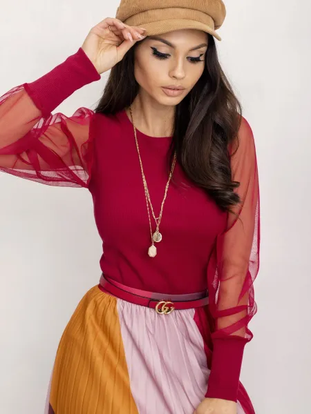 Blouse-RV-BZ-5192.16-burgundy