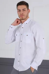 G722 DEWBERRY MEN'S SHIRT-WHITE