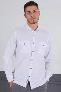 G722 DEWBERRY MEN'S SHIRT-WHITE