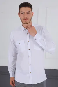 G722 DEWBERRY MEN'S SHIRT-WHITE