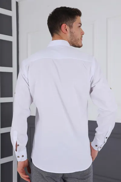 G722 DEWBERRY MEN'S SHIRT-WHITE