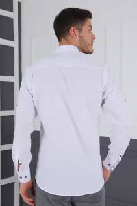 G722 DEWBERRY MEN'S SHIRT-WHITE