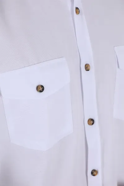 G722 DEWBERRY MEN'S SHIRT-WHITE