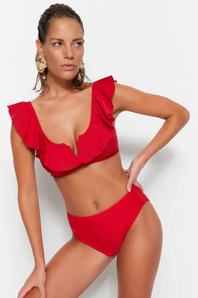 Dámske plavky spodný diel Trendyol High Waist