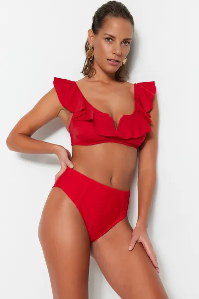 Dámske plavky spodný diel Trendyol High Waist