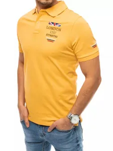 Polo tričko s výšivkou žlté Dstreet