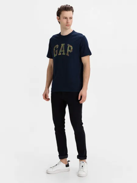 GAP V-SS CAMO ARCH LOGO TEE Modrá