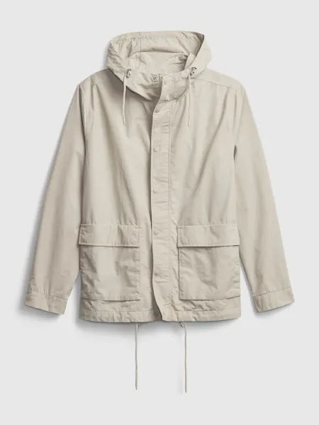 GAP Bunda nylon anorak Šedá