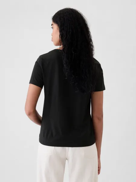 GAP ORGANIC Dámske tričko, čierna, veľkosť