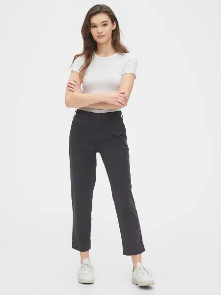 GAP Nohavice straight khakis Čierna