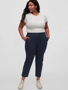 GAP Nohavice slim ankle pants Modrá