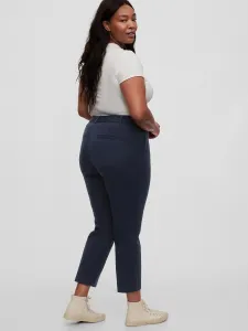 GAP Nohavice slim ankle pants Modrá
