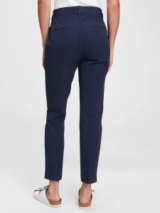 GAP Nohavice slim ankle pants Modrá