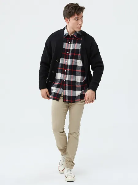 Nohavice essential khakis in skinny fit with GapFlex Béžová