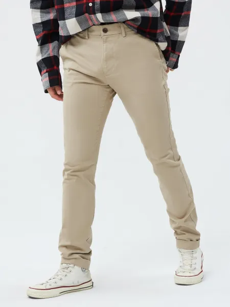 Nohavice essential khakis in skinny fit with GapFlex Béžová