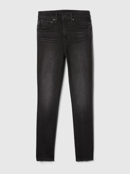 Černé dámské džíny GAP High rise cigarette with secret smoothing pockets