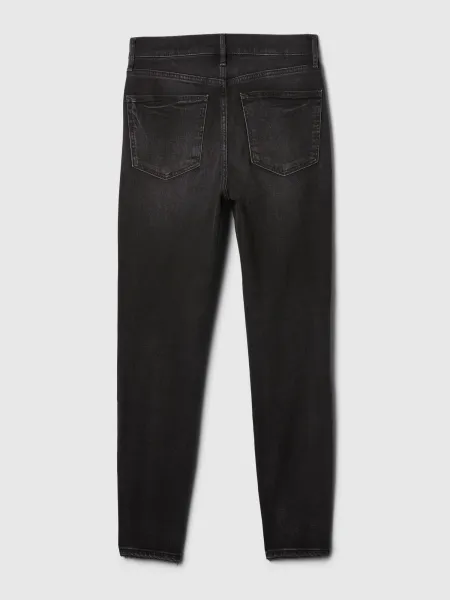 Černé dámské džíny GAP High rise cigarette with secret smoothing pockets